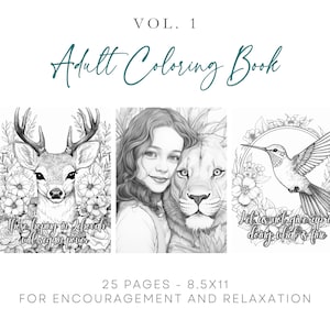 JW English Adults Coloring Book, Relaxation Coloring Book, Scripture Coloring Book, Encouraging Coloring Pages, JW Gift, 25 pages, 8.5x11