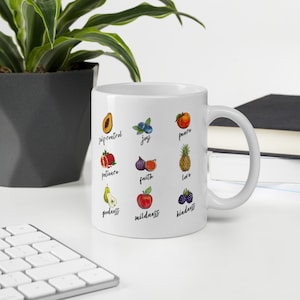Fruitage of the Spirit English Ceramic Mug - JW Coffee Mug - Scripture Gift