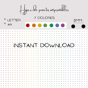 Printable paper. Dots, grid, graphic.  A4, Letter. Bullet journal Dotted paper. Printable bullet journal.Notebook templates. Dark color.