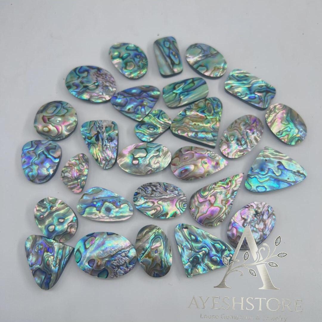 Natural Abalone Shell Both Side Flat Lot, Freeform Mixed Shape Loose ...