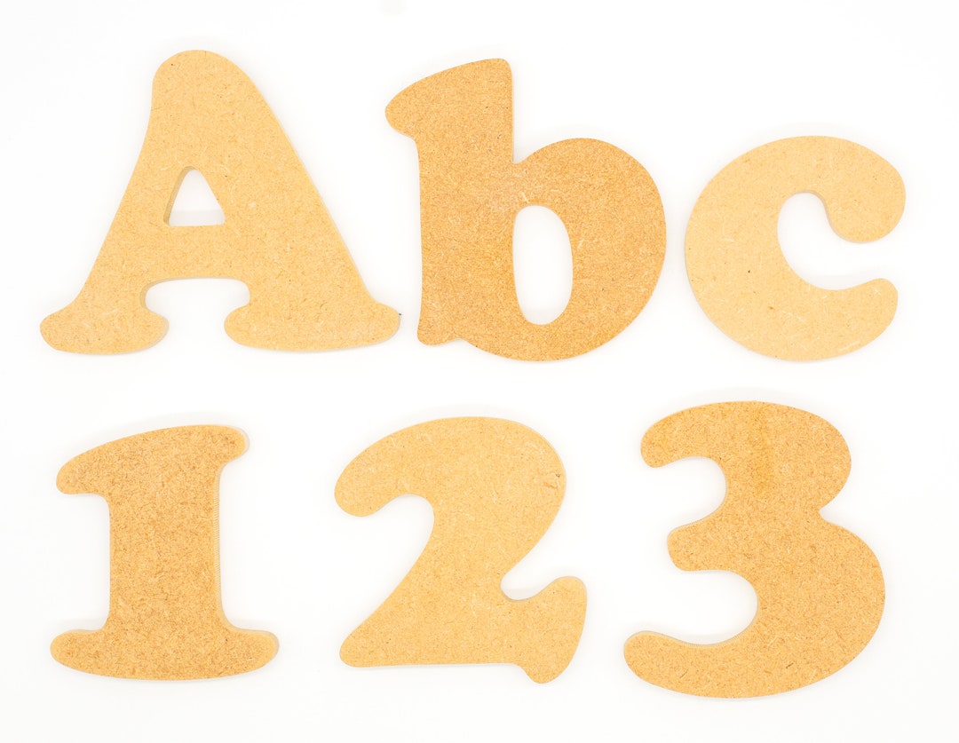 MDF Letters and Numbers-9 Mm Thick-hand Made-all Letters and Numbers ...