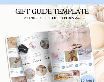 Christmas Gift Guide Template, Christmas Catalog Template, Holiday Gift Guide Canva Template, Canva Gift Guide Template, LTK Template