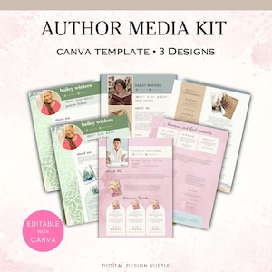 Author Media Kit Canva Template, Media Kit for Author, Author Media Kit, Author Media Kit Template
