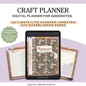 Digital Craft Planner, Craft Project Printable, Project Tracker, Hobby Planner, Crafters Printables, Sewing Organizer, Craft Journal