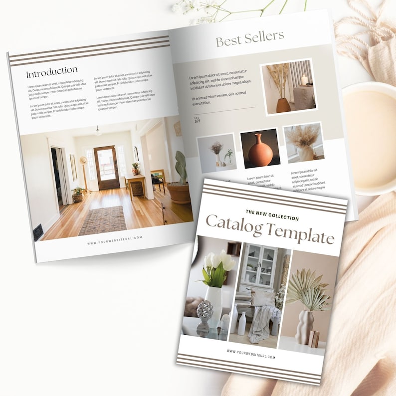 Wholesale Product Catalog Template, Editable Holiday Gift Guide Canva