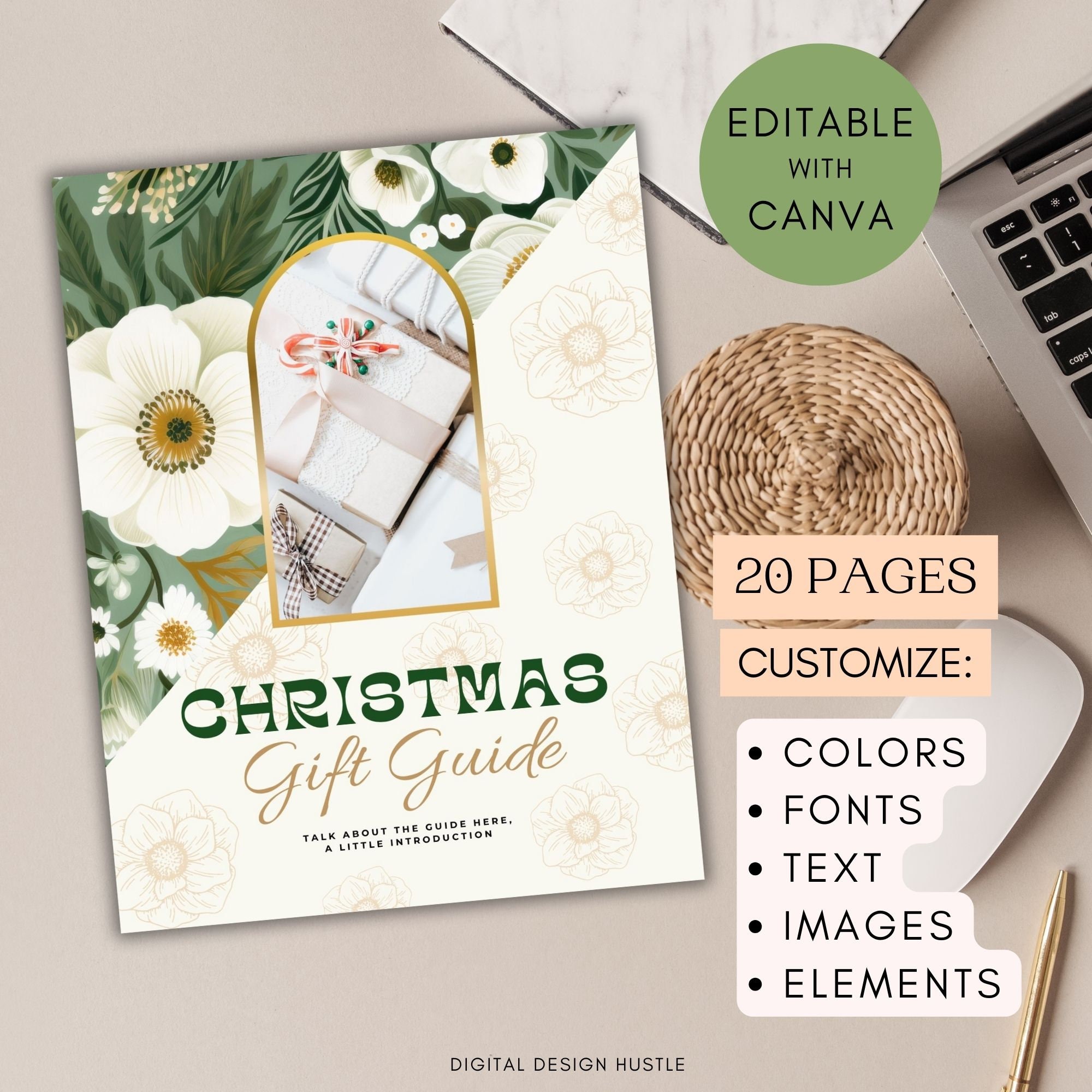 Christmas Gift Guide Template, Catalog Template, Editable Holiday Gift Christmas Gift Guide Template, Catalog Template, Editable Holiday Gift