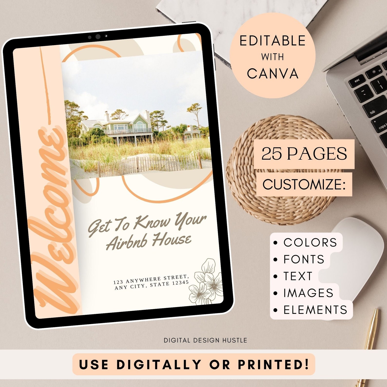 Airbnb Book Binder, Airbnb Template, Airbnb Ebook Template