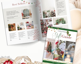Christmas Gift Guide Template, Christmas Catalog Template, Holiday Gift Guide Canva Template, Canva Gift Guide Template, LTK Template