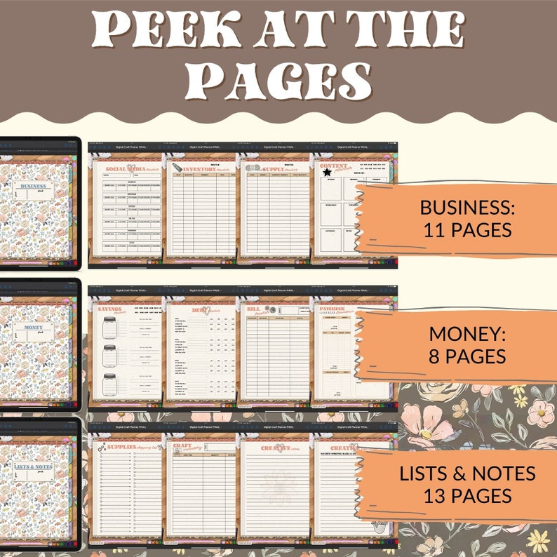 Digital Craft Planner, Craft Project Printable, Project Tracker, Hobby ...