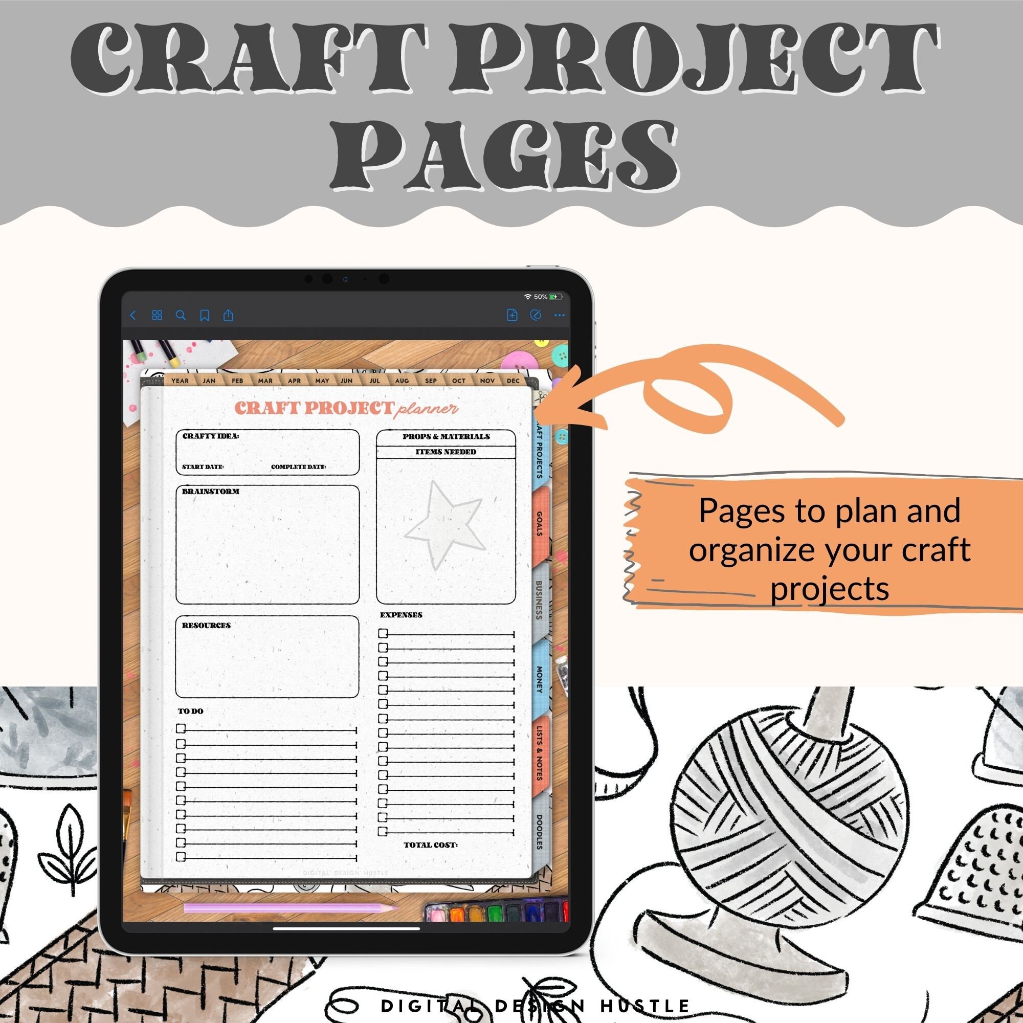 Craft Planner, Craft Project Organizer, Project Tracker, Hobby Planner ...