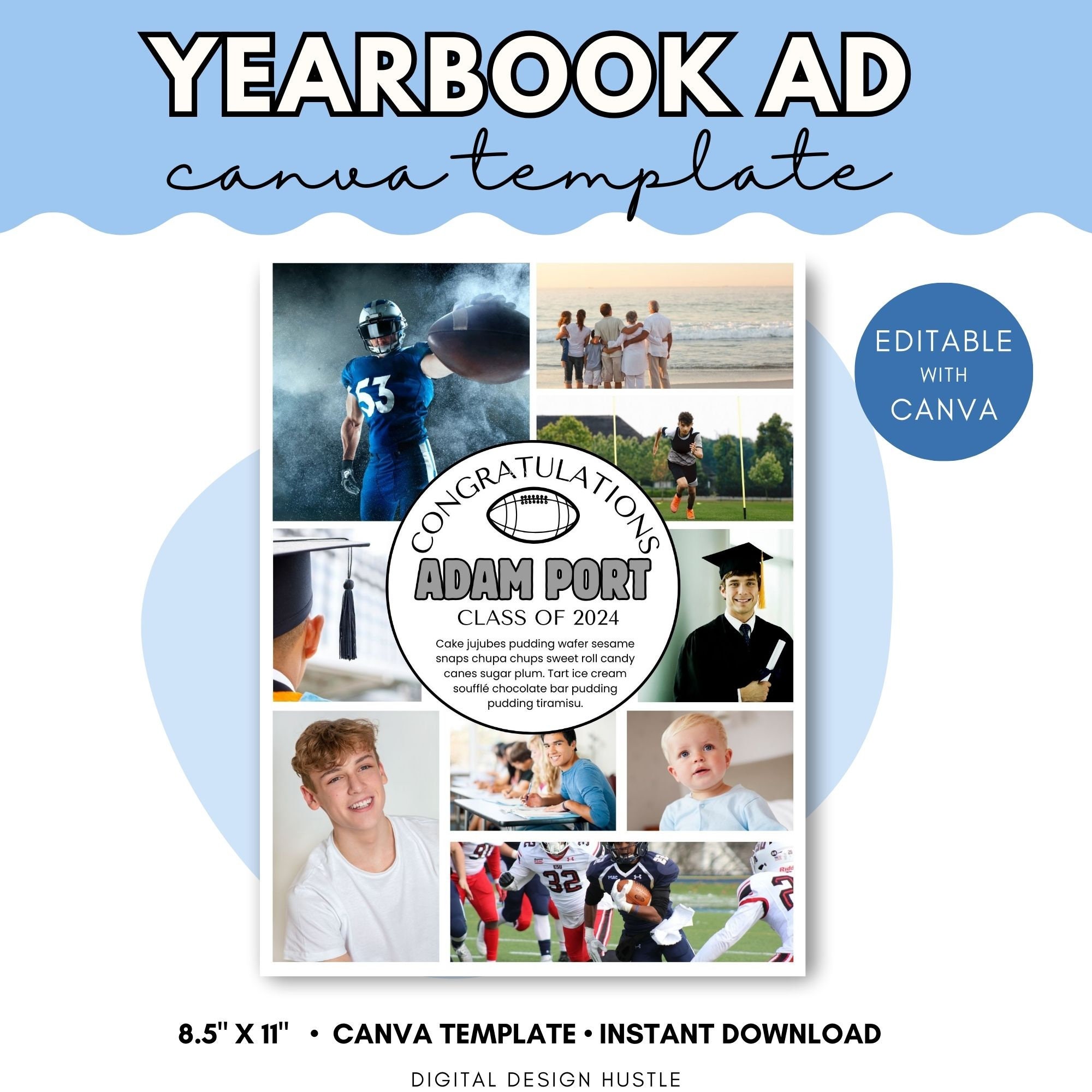 Yearbook Ad Canva Template, Full Page Senior Yearbook Ad Template Yearbook Ad Canva Template, Full Page Senior Yearbook Ad Template