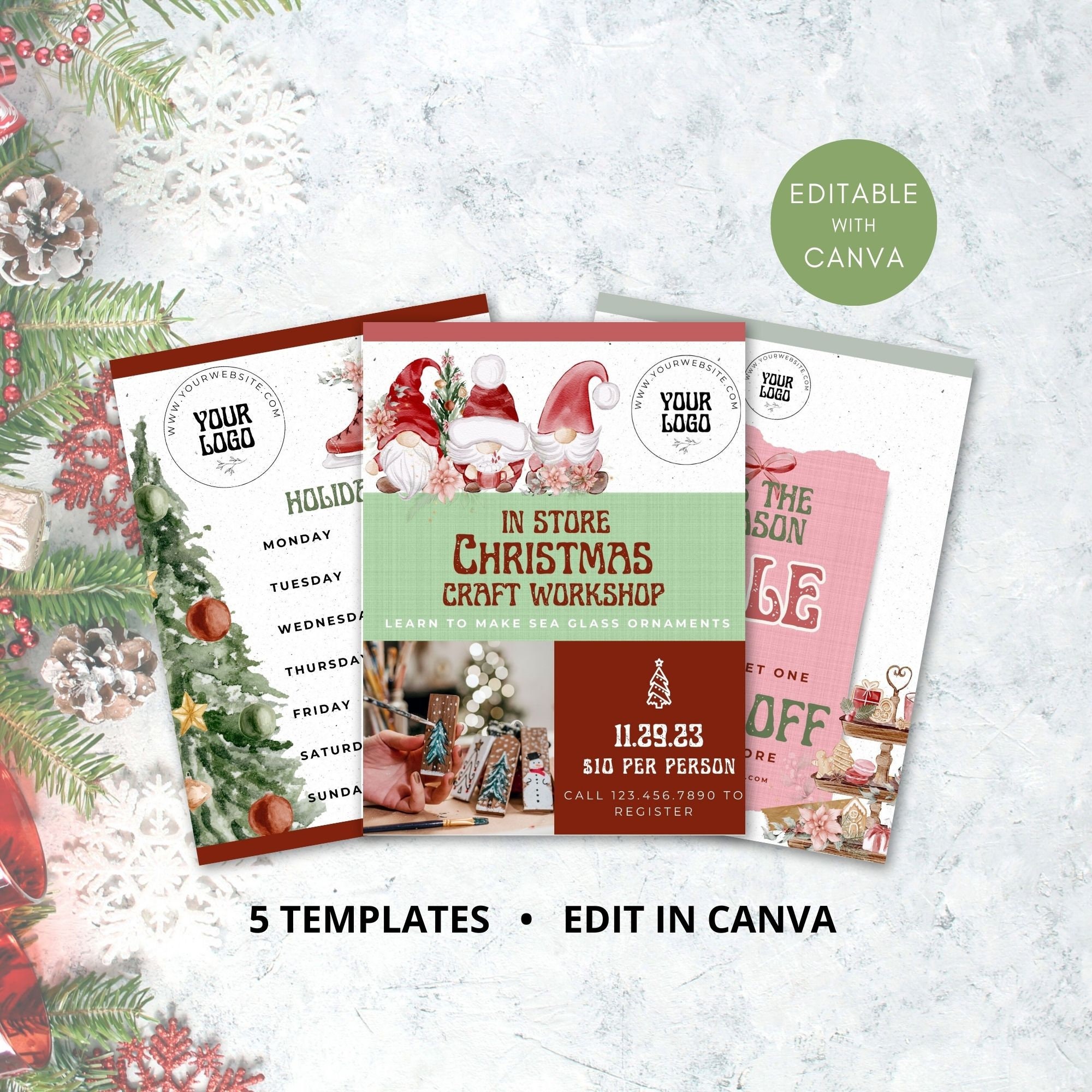 Holiday Store Hours Template Business Template Holiday Etsy Holiday Store Hours Template Business Template Holiday Etsy