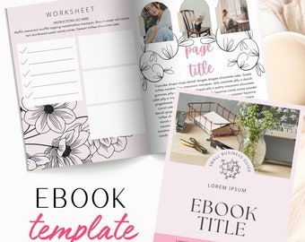 Rosa eBook-Vorlage, Life Coach eBook-Vorlage Canva, Kursersteller E-Book, Canva eBook-Vorlage, Arbeitsbuchvorlage, Bleimagnet
