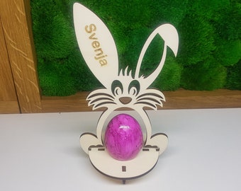 Osterhase für ein Osterei, Osterhase aus Holz, Ostergeschenk, Personalisierbar, Frühstücks Überraschung, Selbstbemalen, Kinder, Geschenk.