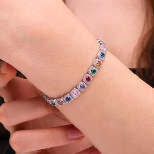 Mixed Color Bracelet, Ottoman Bracelet, Handmade Bracelet, Bangle Cuff, Turkish Handmade, Ladies Bracelet, Gift For Her, 925 Sterling Silver