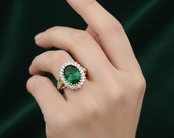 Handmade Ottoman Emerald Ring, 925 Sterling Silver, Bronze Accents