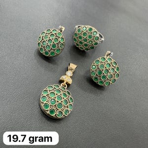 Authentic Set, Handmade Set Women, Turkish Handmade Ladies Set, Ring, Earring, Pendant, Ladies Set, 925k Sterling Silver, Mom Day Gift