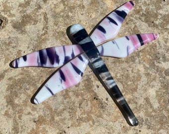 Fused glass dragon fly