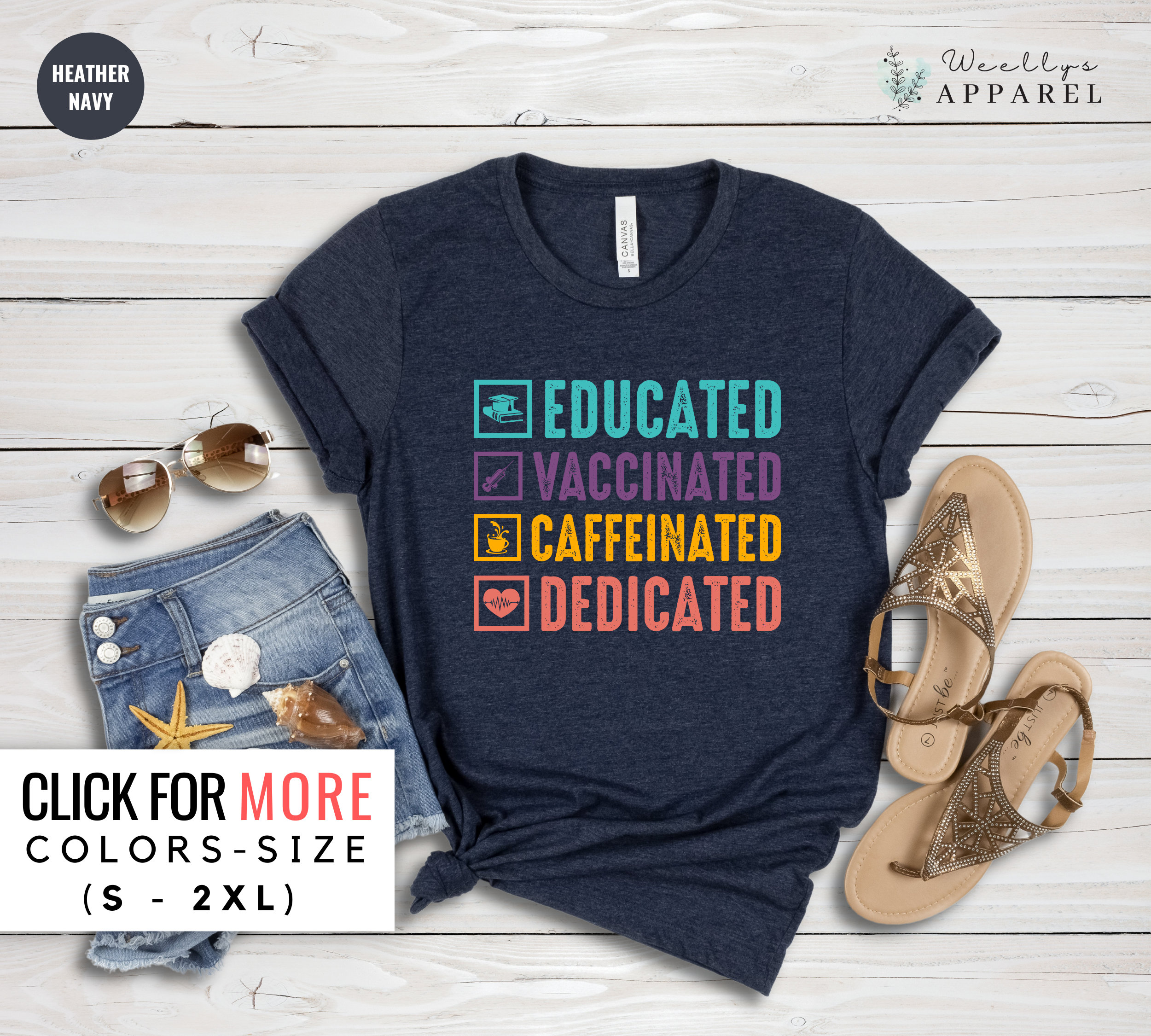 Vaccinated Shirt Educated Vaccinated 