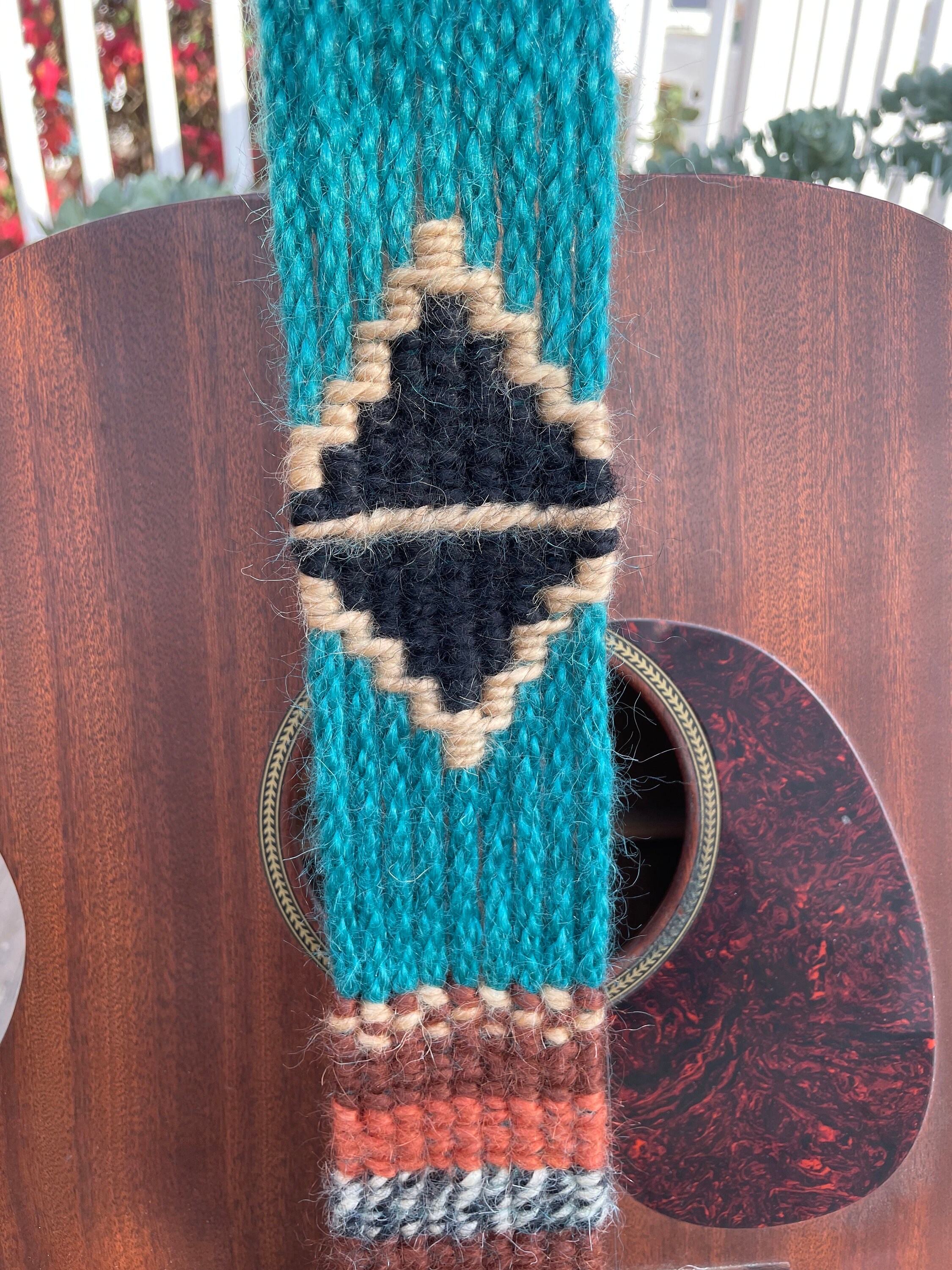 Turquoise Cross Guitar Strap Etsy