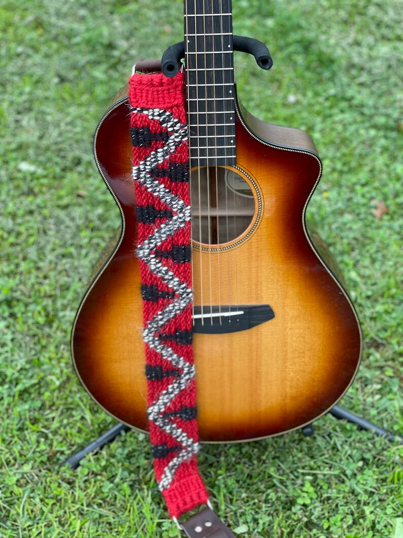 Mohair guitar strap