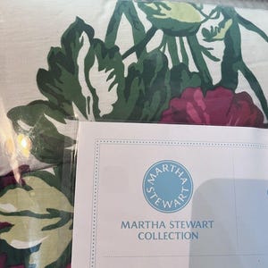 Brand New Martha Stewart Lush Blossom 6 Pc Full Comforter Set Floral Pink image 7