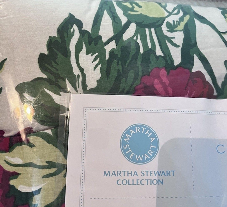 Brand New Martha Stewart Lush Blossom 6 Pc Full Comforter Set Floral Pink image 7
