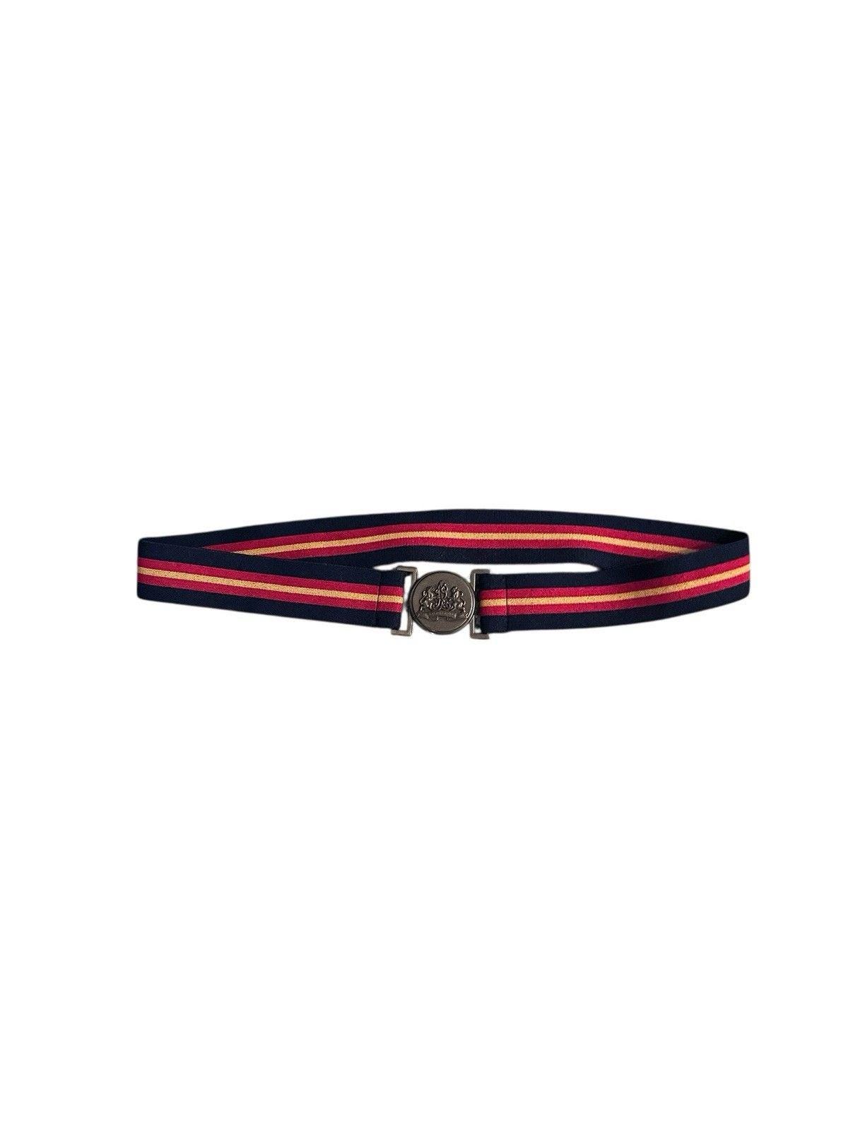 Polo Ralph Lauren Stretchy Belt Signature Striped Navy Blue Red Gold Women 12 Ralph Lauren Striped Belts for Women for sale | eBay main image 3