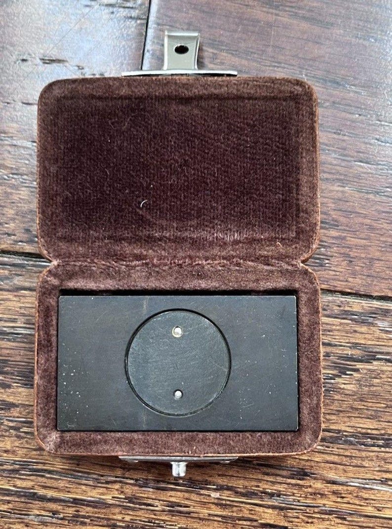 Optical Microscope Part Leitz Wetzlar Germany Reticle Target Optics Case image 4