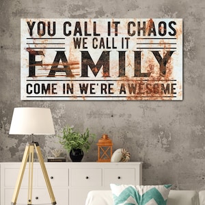 Industrial Metal Sign, Awesome Family Acrylic Print, Photoboard Sign, Modern Industrial Wall Art, Rustic Farmhouse Decor, Industrial Decor