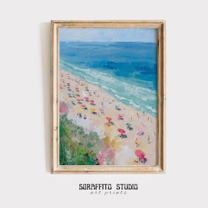 Coastal Beach Art Print: Ocean Seaside Home Decor (Digital Download)