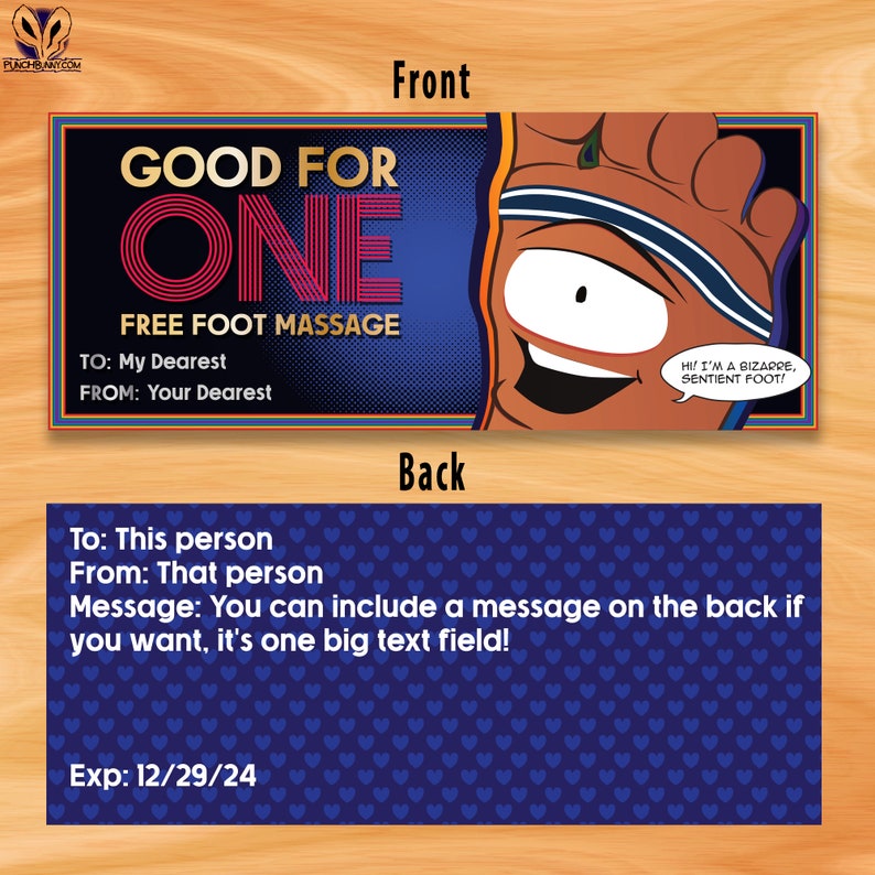 Foot Massage Gift Coupon Certificate Voucher Editable Etsy