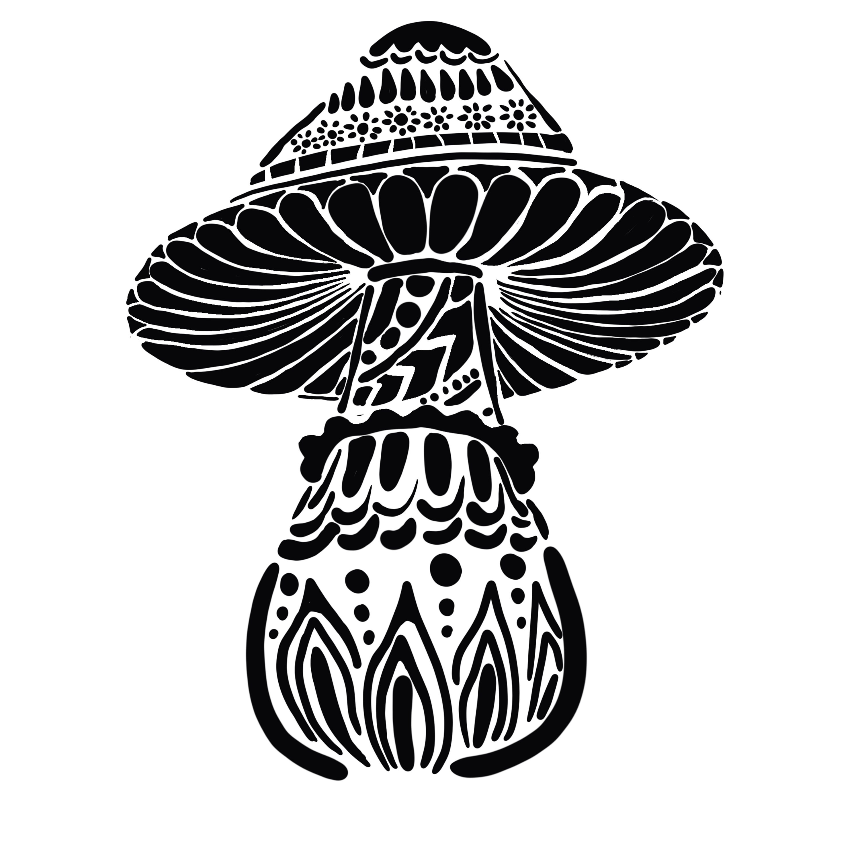 Mushroom Patterned Reusable Stencil Template Etsy UK