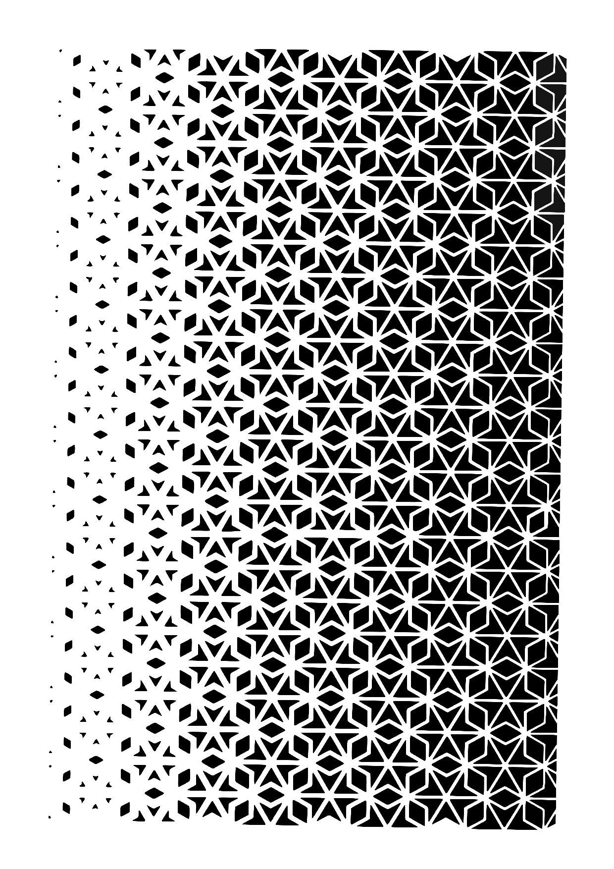 Geometric Fade Pattern Stencil Etsy