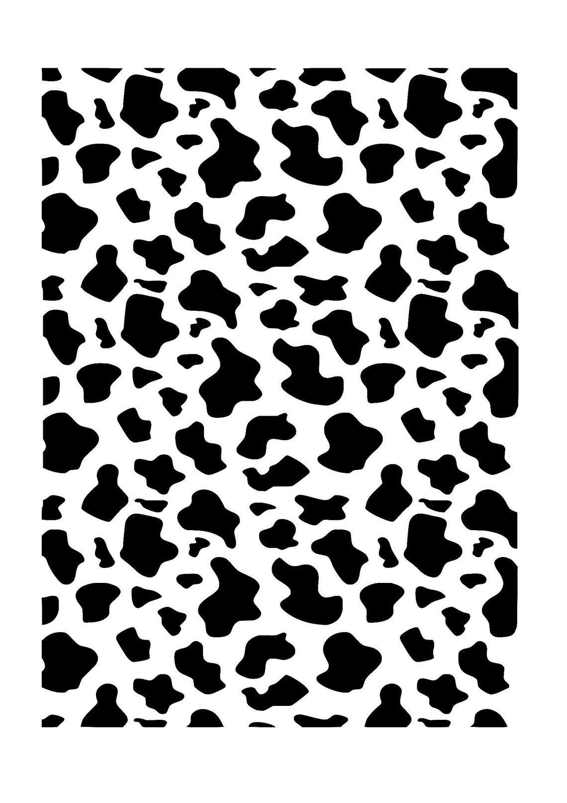 Cow Print Print Pattern Stencil - Etsy