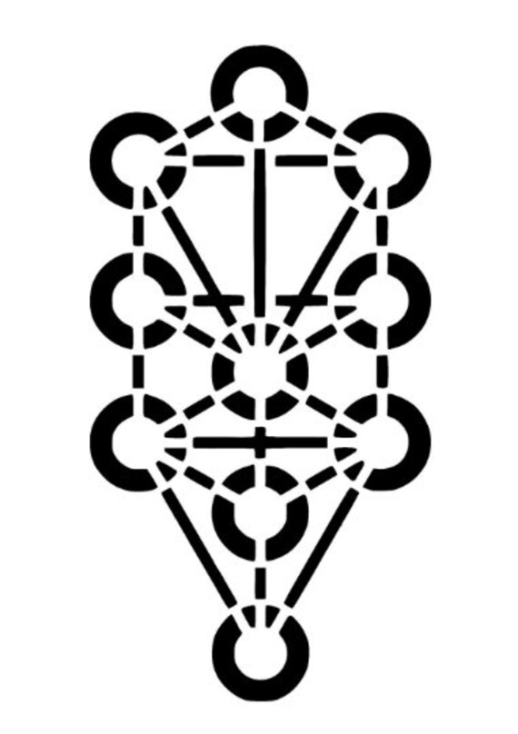 Kabbalah Tree of Life Pattern Reusable Stencil Etsy