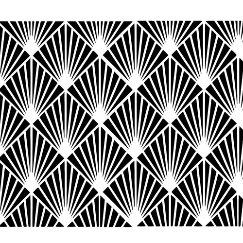 Geometric Art Deco Art Nouveau Pattern Stencil Etsy