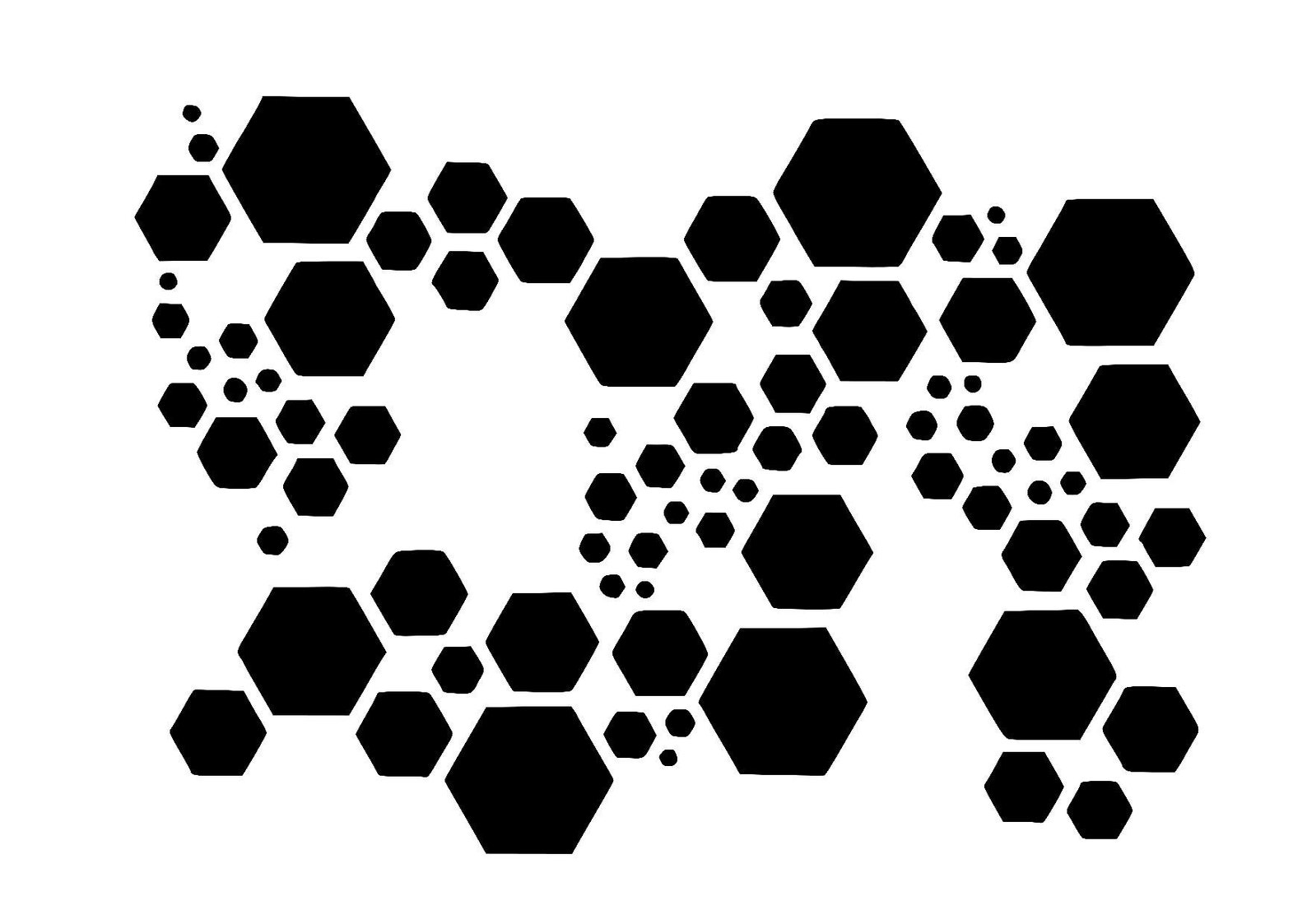Hexagon Pattern Stencil Etsy