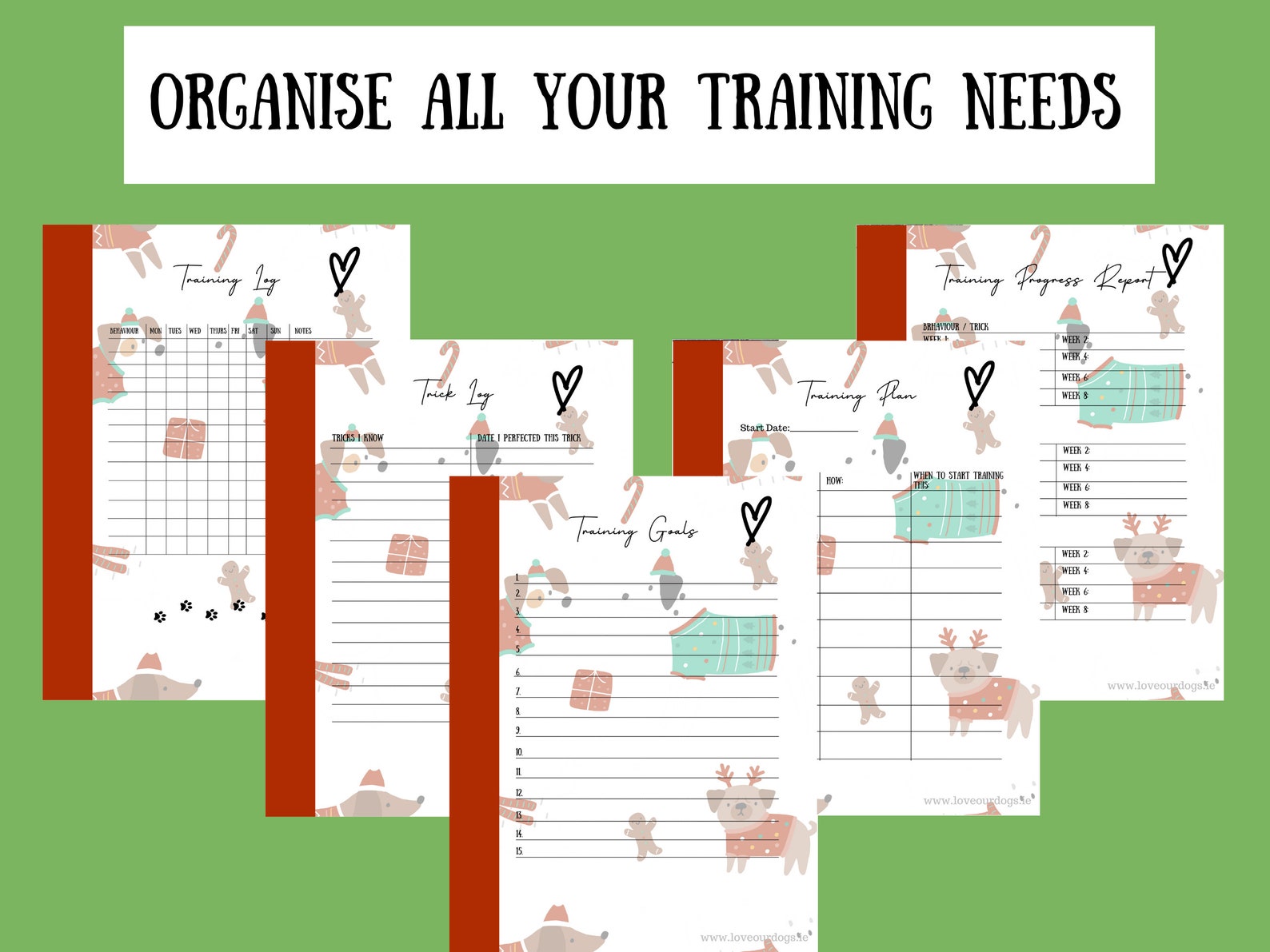 Ultimate Printable Dog Mom Planner Winter Style 2 Dog Etsy