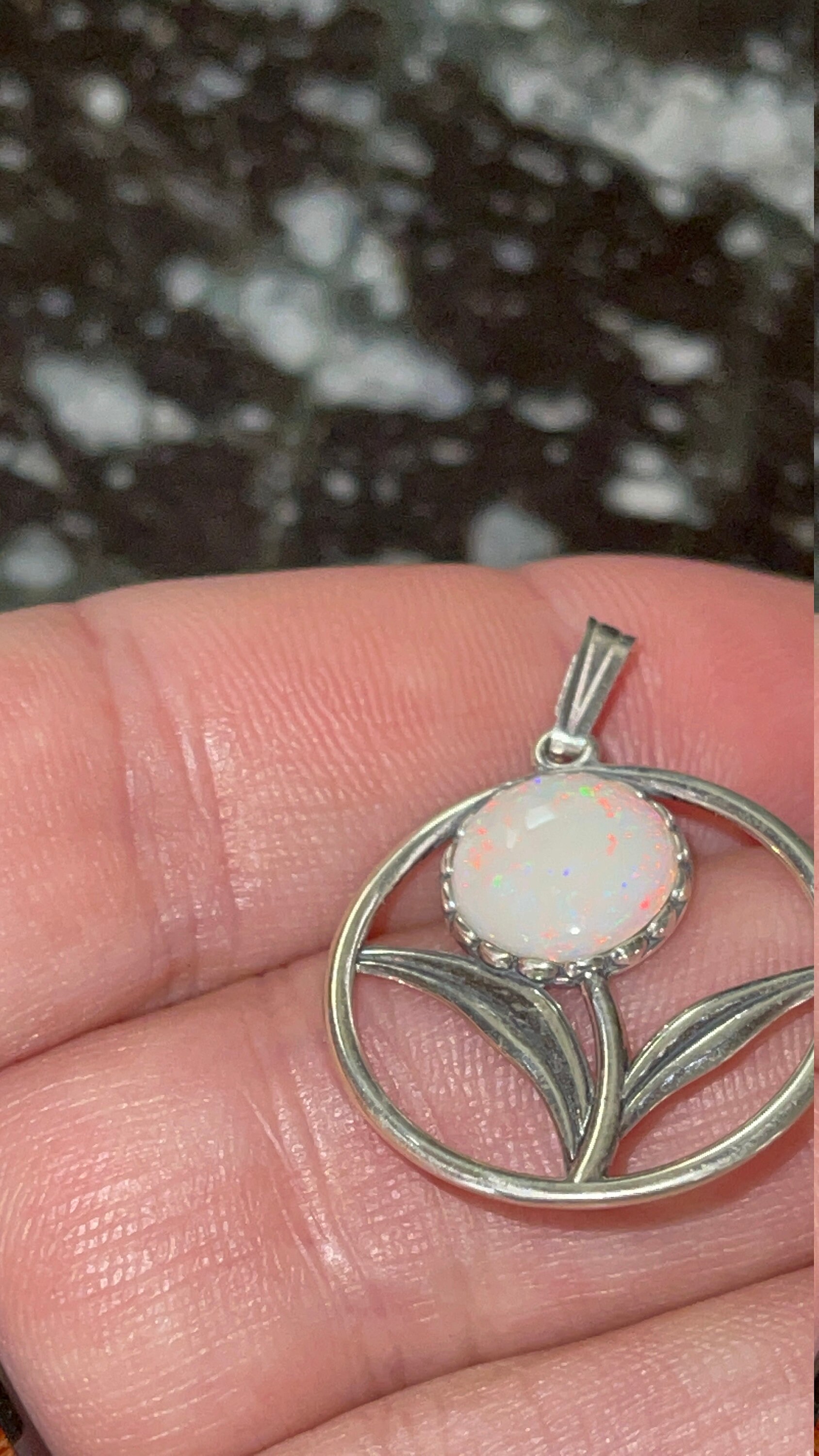 Coober Pedy Opal .925 SS Pendant Etsy