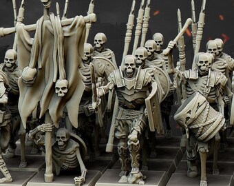 Skeletons with Spears| free bases included| get additional discount!