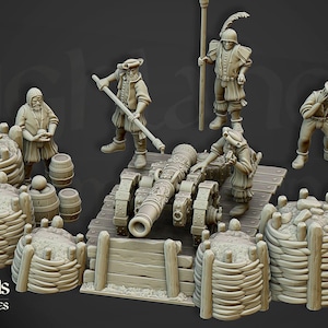 Sunland Imperial Cannon| free bases included| get additional discount!| Highlands Miniatures