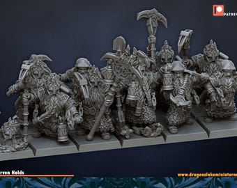 Miners| free bases included| get additional discount!| DragonsLake Miniatures
