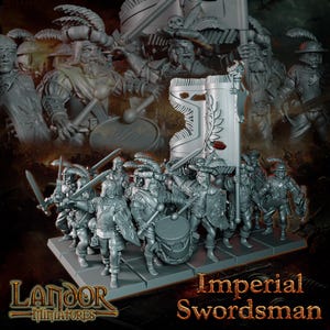 Tropas Imperiais com Espadas | Bases grátis incluídas | Obtenha desconto adicional! | Landor Miniatures
