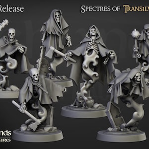 Pode incluir: Um conjunto de seis miniaturas em resina cinzenta intituladas June Release Spectres of Transilvanya. Cada figura retrata um espectro esquelético com uma capa com capuz esfarrapada, emergindo de uma base de lápide e empunhando armas.