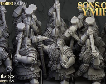 Dwarfs Kingsguards| free bases included| get additional discount!| Highlands Miniatures