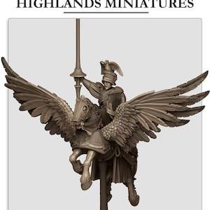Sunland General on Pegasus| free bases included| get additional discount!| Highlands Miniatures