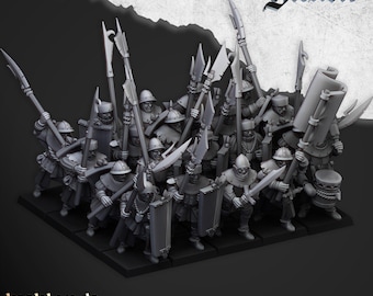 Men-at-Arms of Gallia with Halberds and Shields| free bases included| get additional discount!