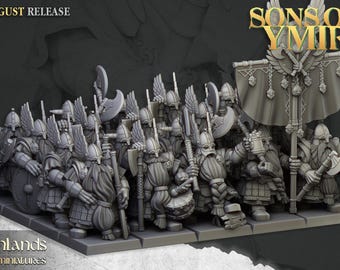 Dwarfs Veterans| free bases included| get additional discount!| Highlands Miniatures