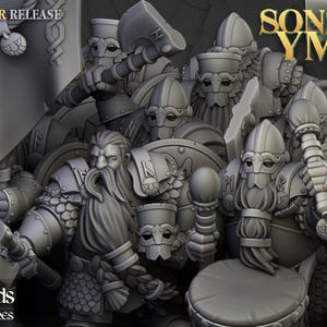 Dwarfs Huscarl| free bases included| get additional discount!| Highlands Miniatures